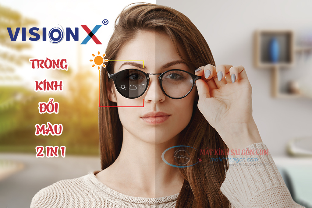 TRÒNG KÍNH 1.60 ĐỔI MÀU VISION X AS SUN PROTECT - Hover